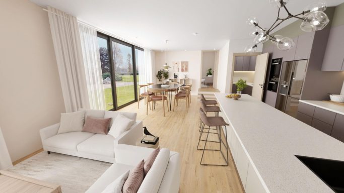 Open plan living area